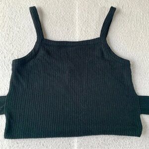 Madewell Women's Camisole Solid Black Knit Top Tie Back Spaghetti Strap XXS